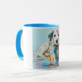 DALMATIAN MET TWEE TONEN MOK. MOK (Voorkant links)