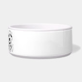 Dalmatian Minimalist Line Art personalized bowl Voerbakje (Rechts)