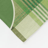 Dalmatian on Green Plaid with Dog's Name Fleece Deken (Hoek)