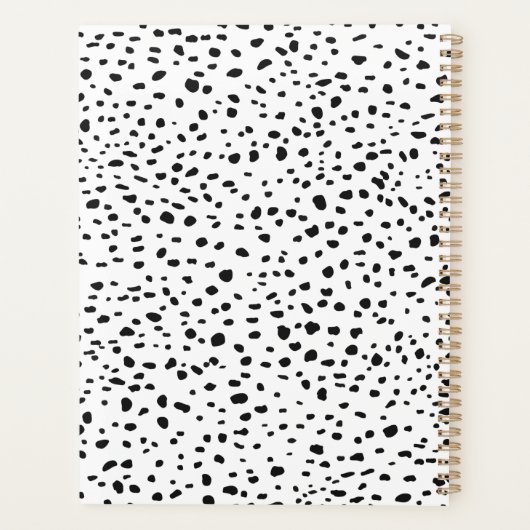 Dalmatian Pattern Black and White Planner (Achterkant)