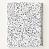 Dalmatian Pattern Black en White notebook Notitieboek (Achterkant)