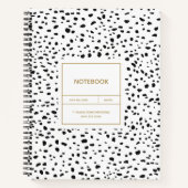 Dalmatian Pattern Black en White notebook Notitieboek (Voorkant)