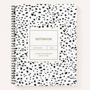 Dalmatian Pattern Black en White notebook Notitieboek