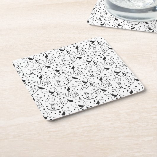 Dalmatian Pattern Kartonnen Onderzetters (Schuin)