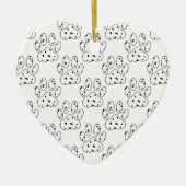 Dalmatian Paw Print Patroon Keramisch Ornament (Voorkant)