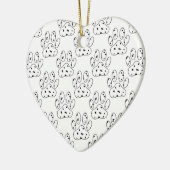 Dalmatian Paw Print Patroon Keramisch Ornament (Links)