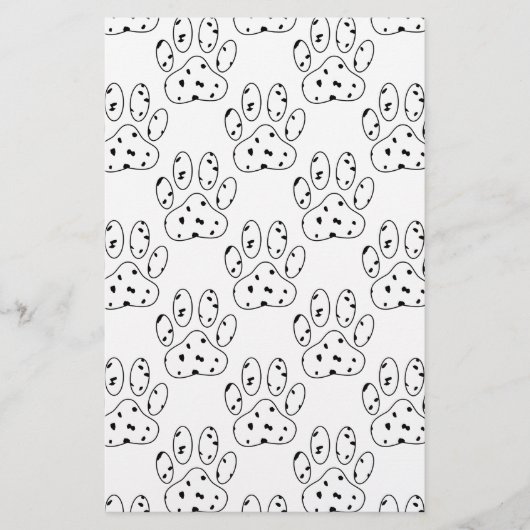 Dalmatian Paw Print Pattern Briefpapier (Voorkant)