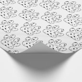 Dalmatian Paw Print Pattern Cadeaupapier (Hoek)