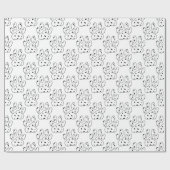 Dalmatian Paw Print Pattern Cadeaupapier (Vlak)