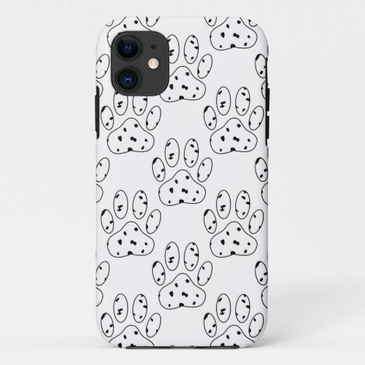 Dalmatian Paw Print Pattern Case-Mate iPhone Case (Achterkant)