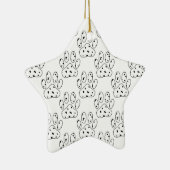 Dalmatian Paw Print Pattern Keramisch Ornament (Rechts)