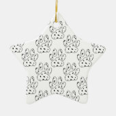 Dalmatian Paw Print Pattern Keramisch Ornament (Voorkant)