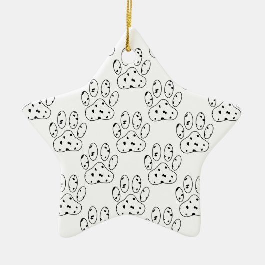 Dalmatian Paw Print Pattern Keramisch Ornament (Voorkant)
