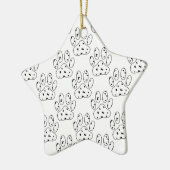 Dalmatian Paw Print Pattern Keramisch Ornament (Links)
