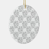 Dalmatian Paw Print Pattern Keramisch Ornament (Rechts)