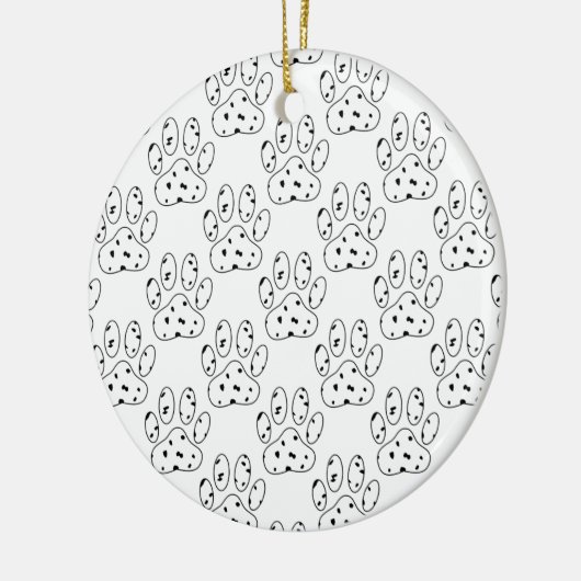 Dalmatian Paw Print Pattern Keramisch Ornament (Links)
