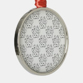 Dalmatian Paw Print Pattern Metalen Ornament (Rechts)