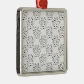Dalmatian Paw Print Pattern Metalen Ornament (Rechts)