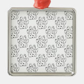 Dalmatian Paw Print Pattern Metalen Ornament (Voorkant)