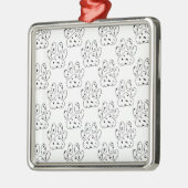 Dalmatian Paw Print Pattern Metalen Ornament (Links)