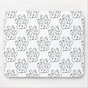 Dalmatian Paw Print Pattern Muismat