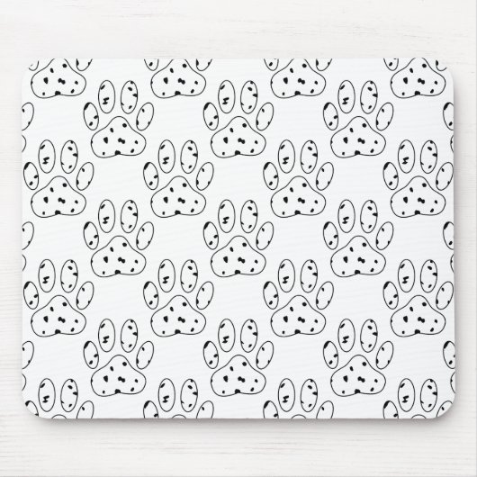 Dalmatian Paw Print Pattern Muismat (Voorkant)
