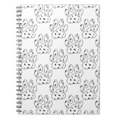 Dalmatian Paw Print Pattern Notitieboek (Voorkant)