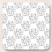 Dalmatian Paw Print Pattern Onderzetter (Voorkant)