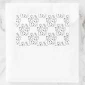 Dalmatian Paw Print Pattern Rechthoekige Sticker (Tas)