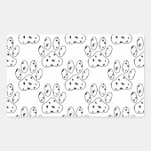 Dalmatian Paw Print Pattern Rechthoekige Sticker (Voorkant)