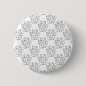 Dalmatian Paw Print Pattern Ronde Button 5,7 Cm (Voorkant)