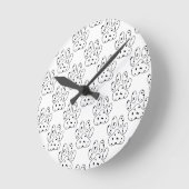 Dalmatian Paw Print Pattern Ronde Klok (Hoek)