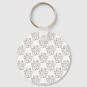 Dalmatian Paw Print Pattern Sleutelhanger (Voorkant)