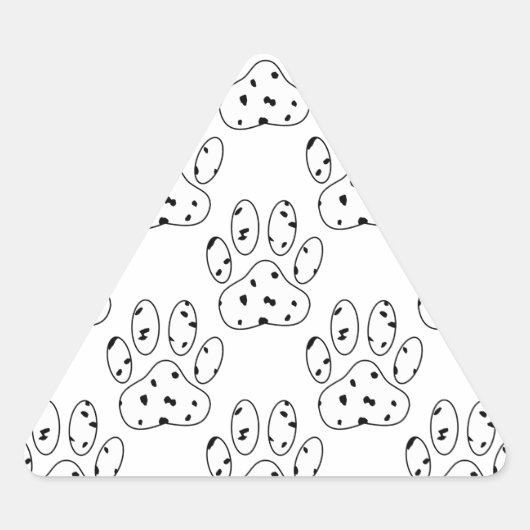 Dalmatian Paw Print Pattern Sticker (Voorkant)