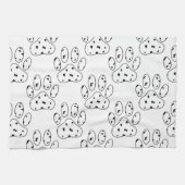 Dalmatian Paw Print Pattern Theedoek (Horizontaal)