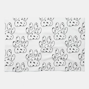 Dalmatian Paw Print Pattern Theedoek