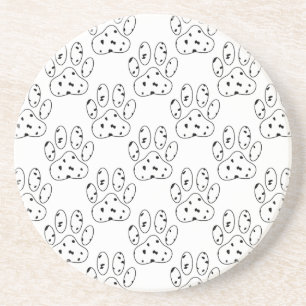 Dalmatian Paw Print Pattern Zandsteen Onderzetter