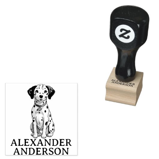 Dalmatian Personaliseren Rubberstempel (Gestempeld)