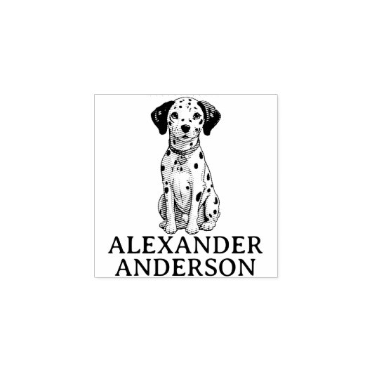 Dalmatian Personaliseren Rubberstempel (Afrduk)