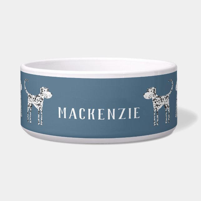 Dalmatian Personalized Dog Bowl Voerbakje (Voorkant)