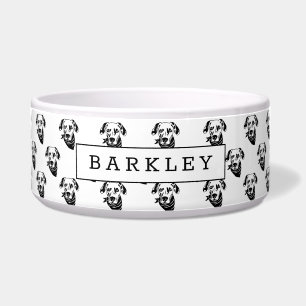 Dalmatian Personalized Dog Water Bowl Voerbakje