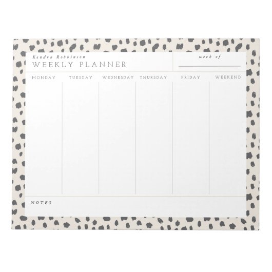 Dalmatian Persuasion Weekly Planner-laptop Notitieblok (Voorkant)
