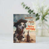 Dalmatian Pirate Dog Happy Birthday Kaart (Staand voorkant)