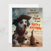 Dalmatian Pirate Dog Happy Birthday Kaart (Voorkant / Achterkant)