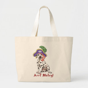 Dalmatian Pirate Grote Tote Bag