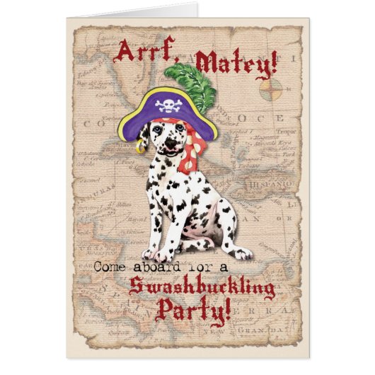 Dalmatian Pirate Invitation (Voorkant)