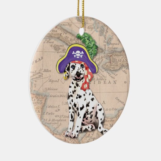 Dalmatian Pirate Keramisch Ornament (Rechts)