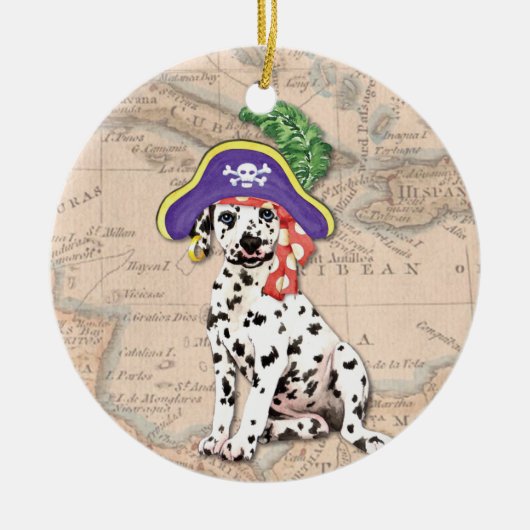 Dalmatian Pirate Keramisch Ornament (Voorkant)