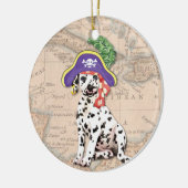 Dalmatian Pirate Keramisch Ornament (Links)