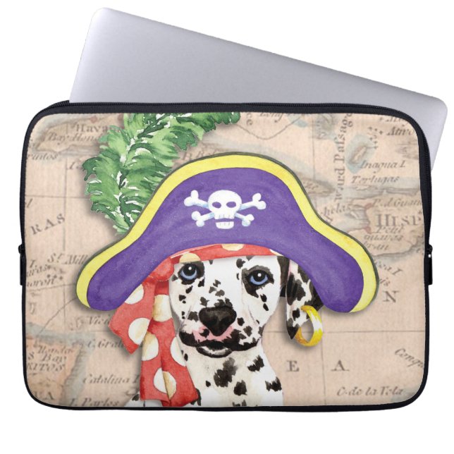 Dalmatian Pirate-laptophoes Laptop Sleeve (Voorkant)